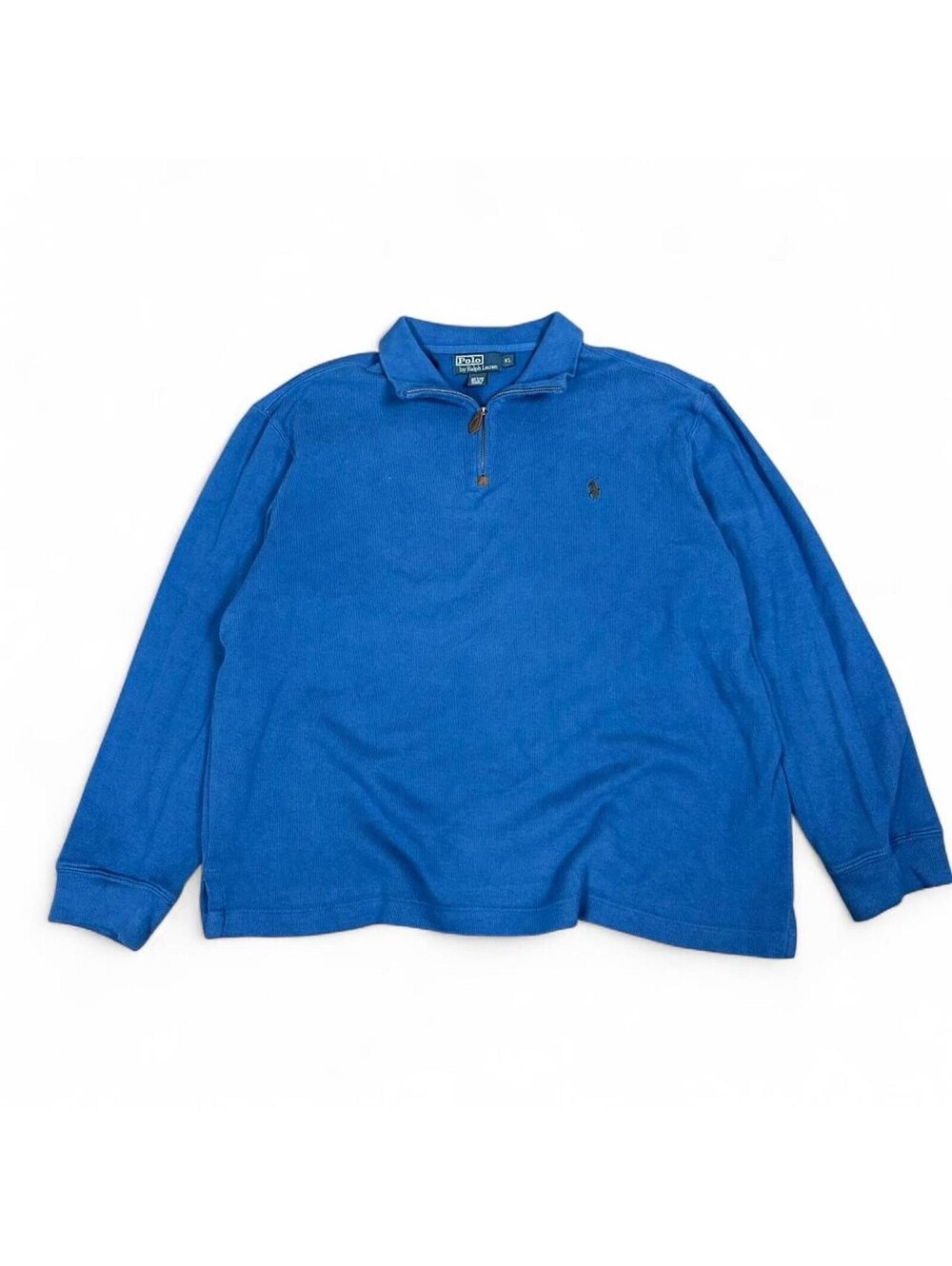 Vintage Blue Polo Ralph Lauren quarter zip pullover sweater 1/4 zip jumper XL